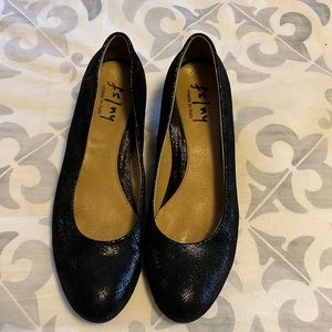 FS/NY French Sole Zeppa Black Wedge 10.5/11